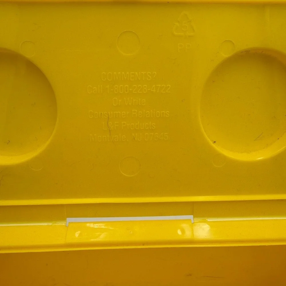 Vintage Chubs Stackables Yellow Plastic Baby Wipe Storage Box Brick Style